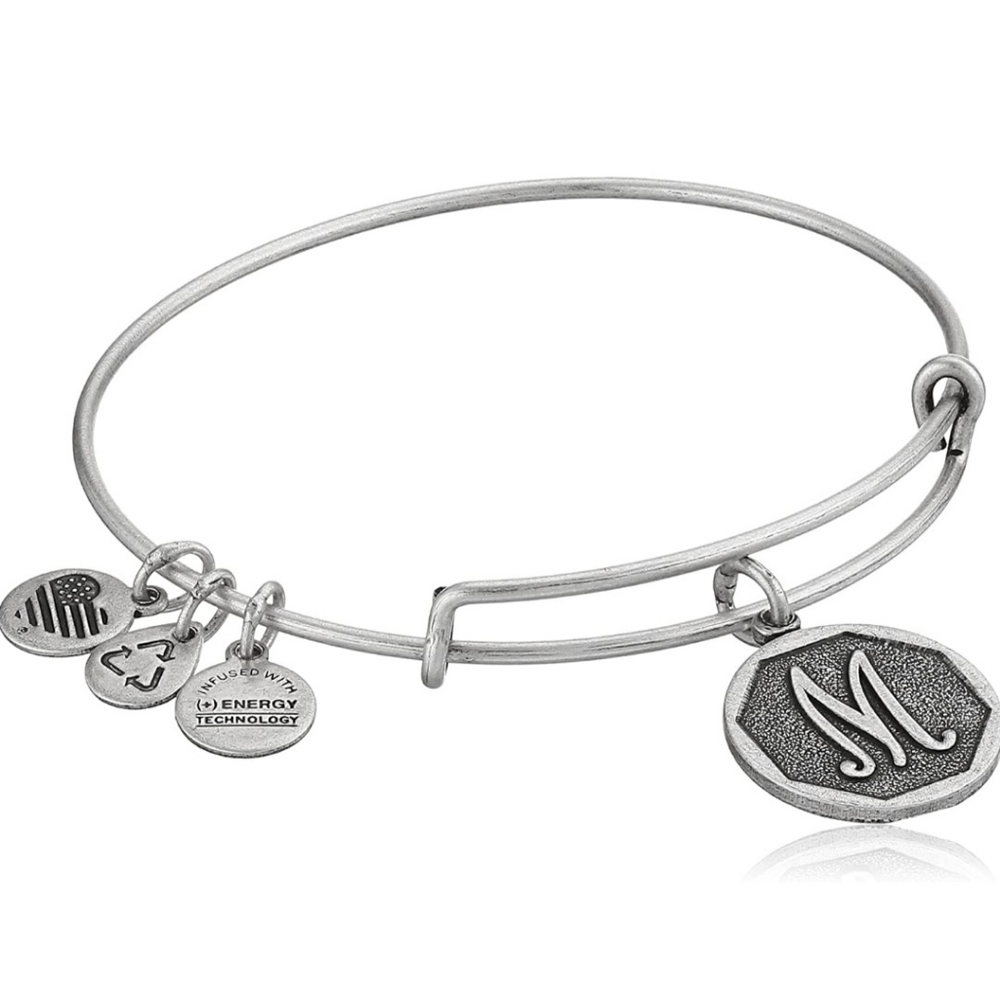 Alex and Ani M charm bracelet